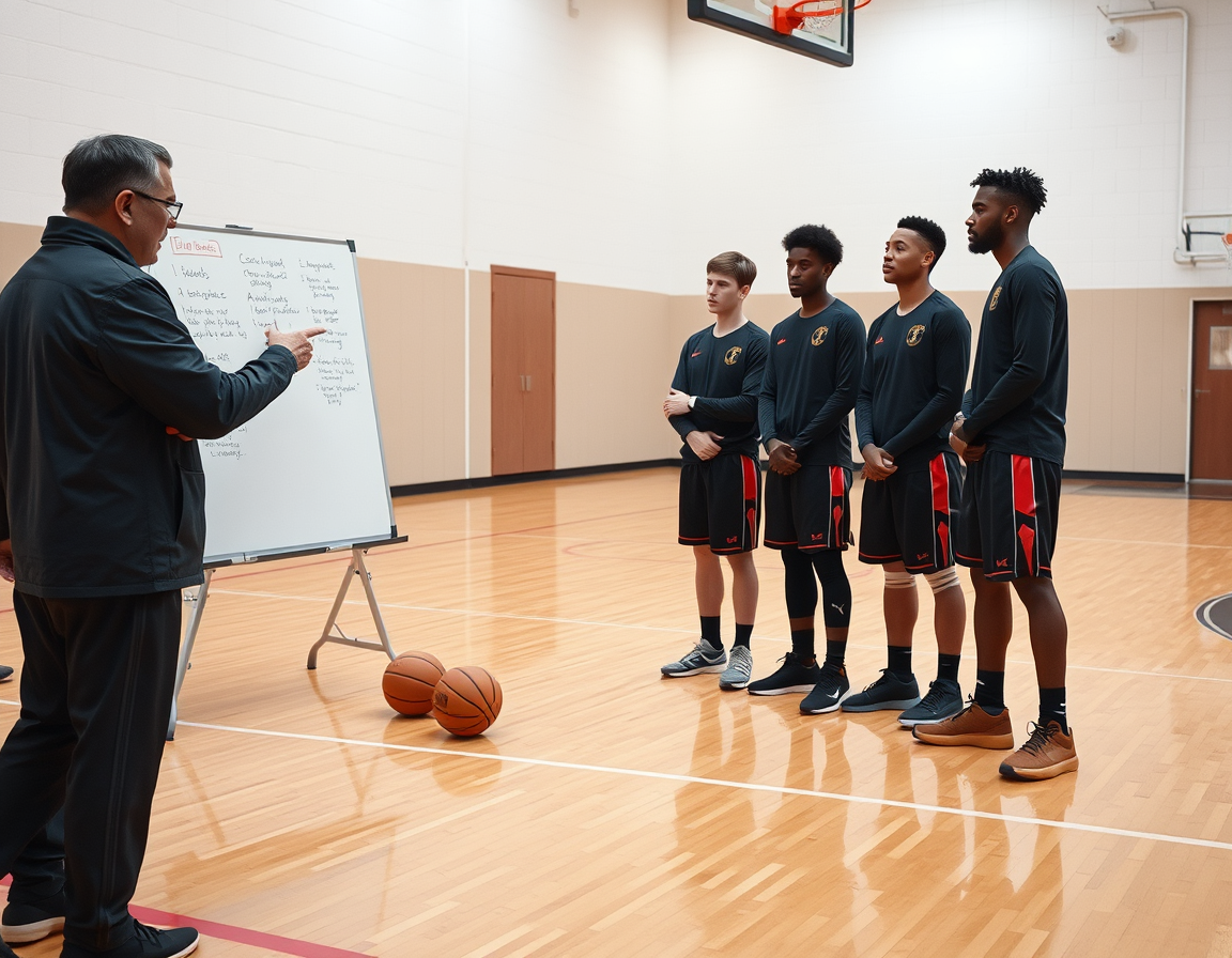 Whiteboard view showing basketball inbound plays pdf options during a coaching moment.