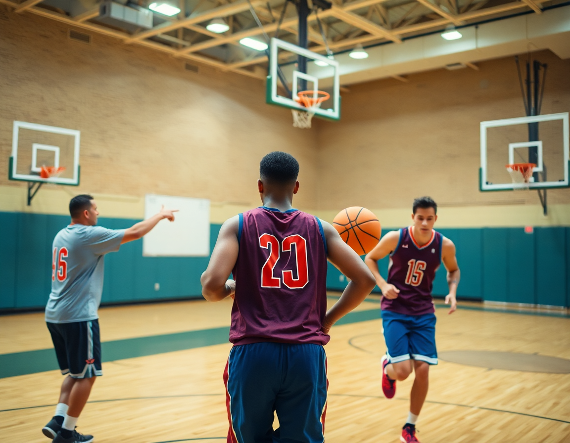 basketball scouting report example tight curl drill under the gym hoop today.
