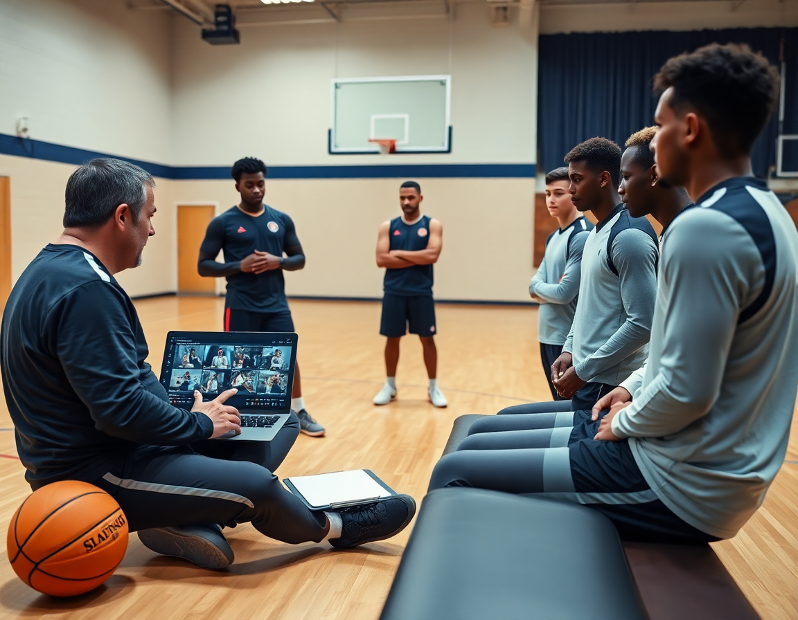 Players review video playlists and share feedback on the best app for basketball plays.