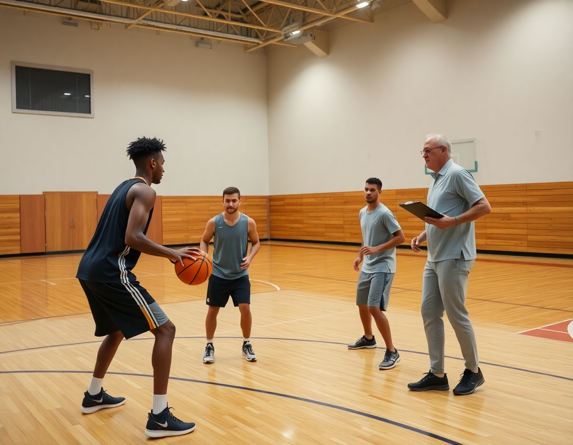 Two players set a screen while another moves into a passing lane in shuffle screen basketball.