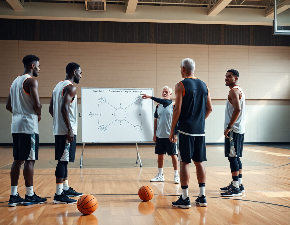 En la cancha, el ala pivot baloncesto que hace coordina al equipo durante la defensa y las rotaciones.