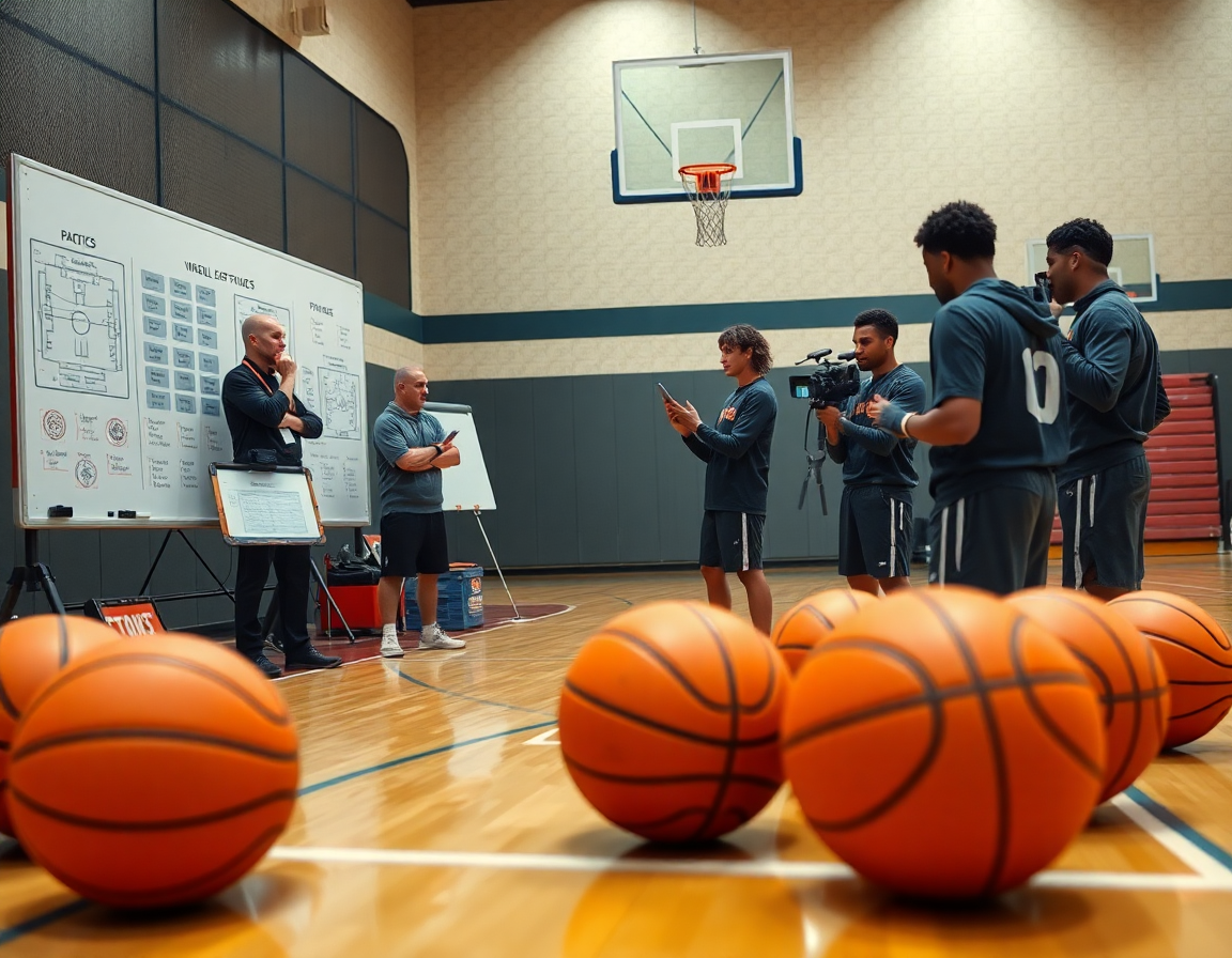 Plan y video semanal para el ala pivot baloncesto que hace visualizado por el equipo.