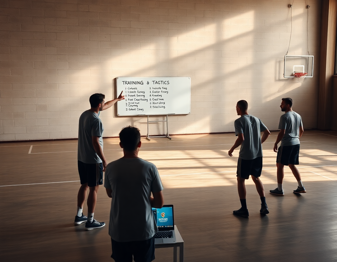 Toma de notas de resultados baloncesto acb para ajustar el plan semanal en la pizarra.