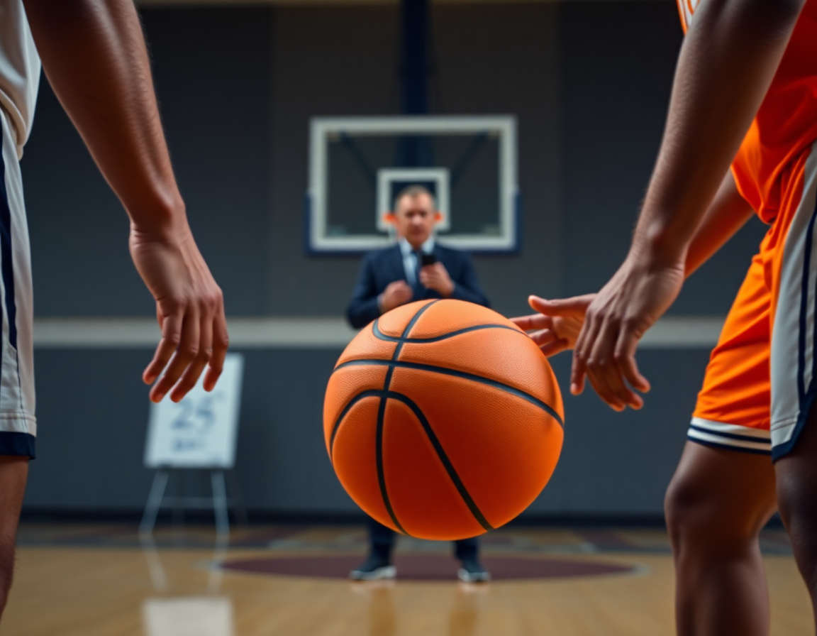 defensa poste bajo baloncesto en primer plano de manos y balón, lectura de rotaciones del defensor.