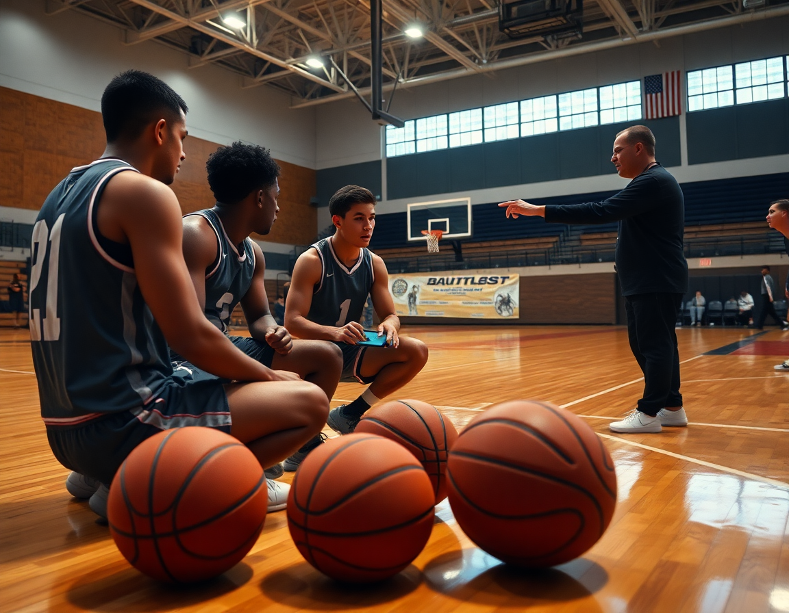Plano cercano de scouting para baloncesto, donde se revisan clips para cerrar el rebote baloncesto.
