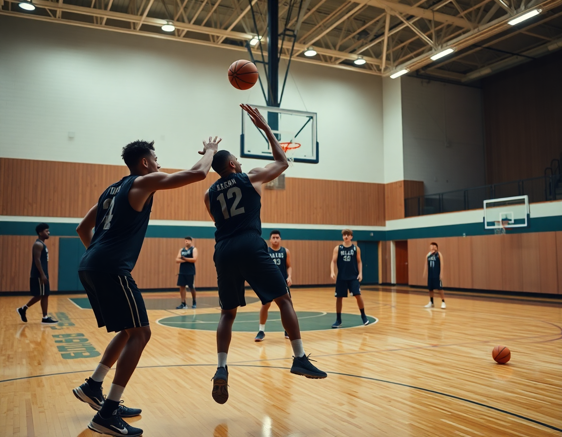 Recepción y coordinación: convertir pases en jugadas en baloncesto durante el entrenamiento en cancha.