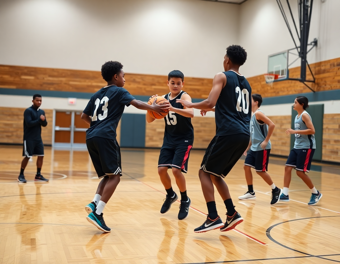 Ejercicios pase baloncesto minibasket para conectar pase y movimiento sin balón, creando ventajas.