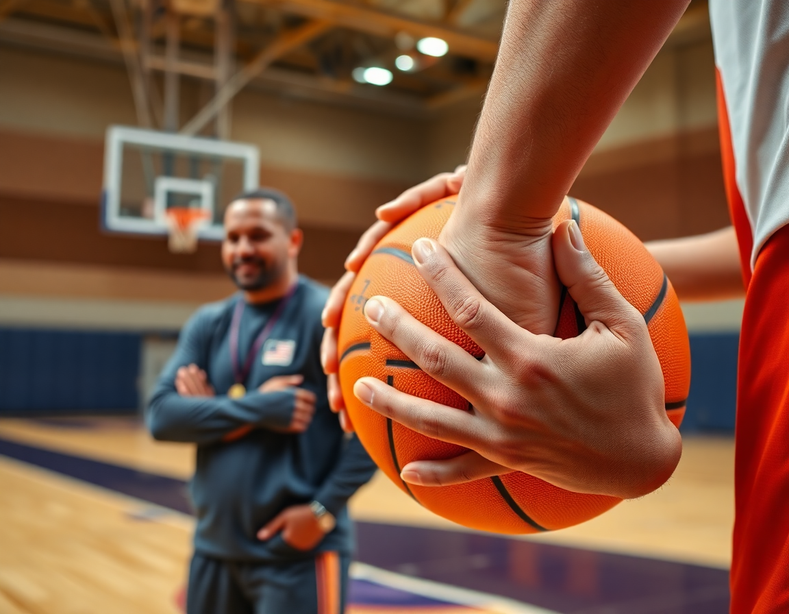 Plan de cierre con retroalimentación del entrenador durante entrenamientos de baloncesto para niños de 6 a 8 años.