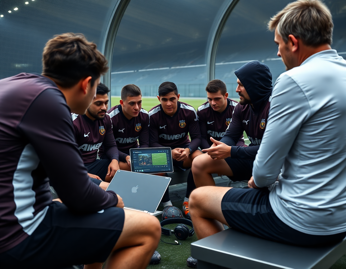 El entrenador baloncesto comparte playlists y clips en una tablet para la sesión de recuperación.