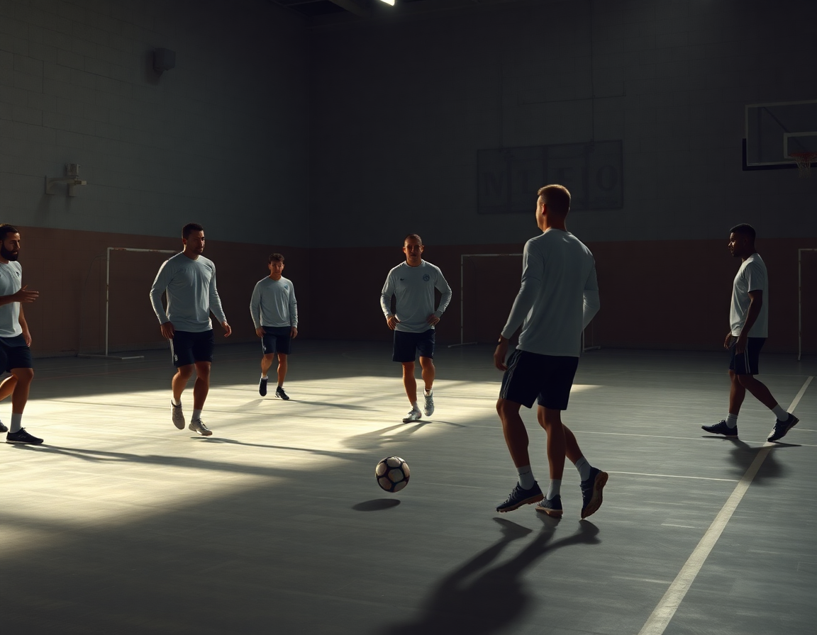 Plano cercano de jugadores practicando pases en la pista de hormigón, táctica baloncesto.