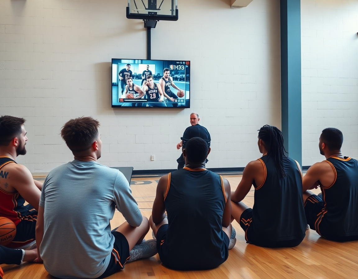 Análisis de valoración baloncesto a través de clips: jugadores observan y aprenden.