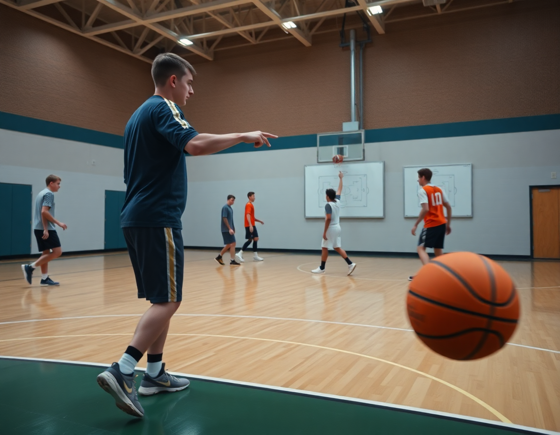 cadet basket quel age, gros plan sur le dribble et le tableau tactique.