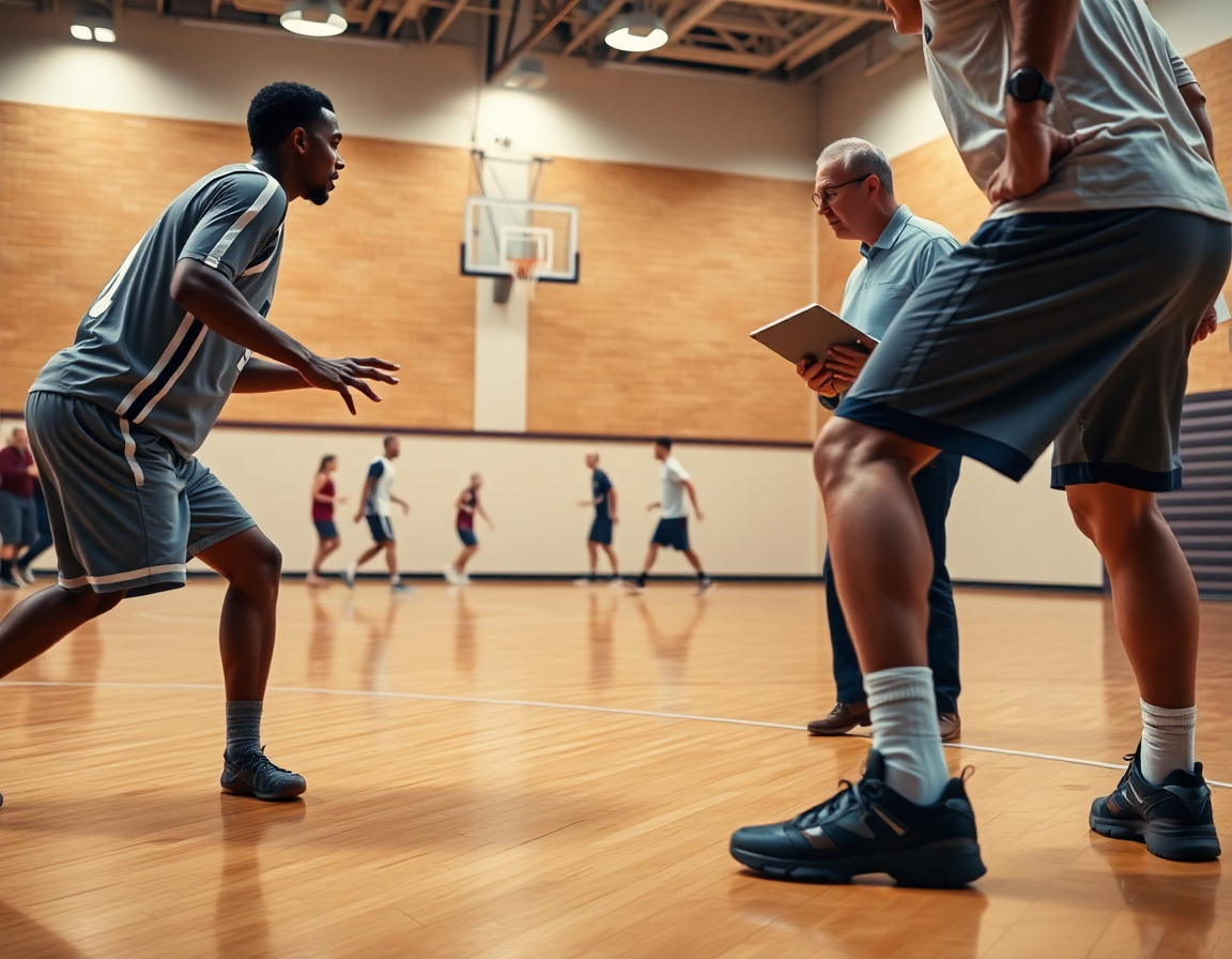 Plan serré sur défense individuelle basket exercices lors d'un duel 1 contre 1 au basketball.
