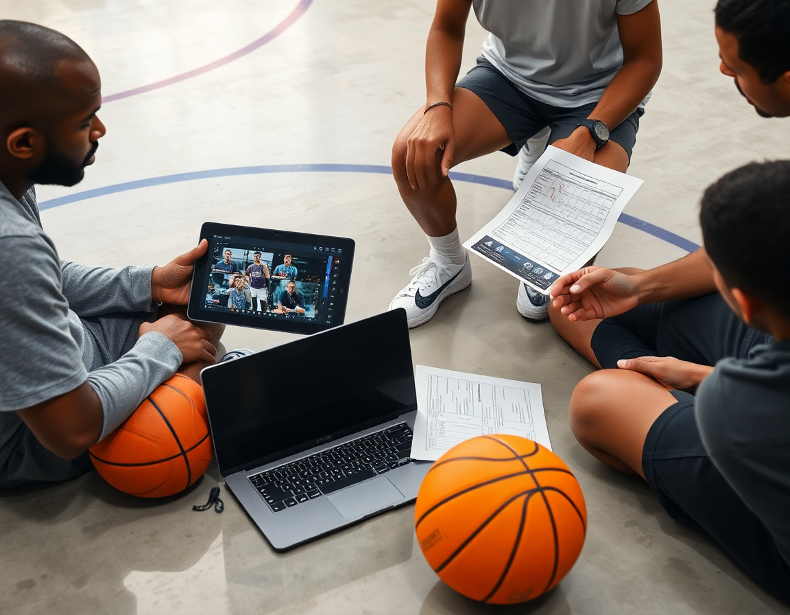 Clips de scouting et analyse video montrant entrainement basket seniors filles pour préparer l'adversaire.