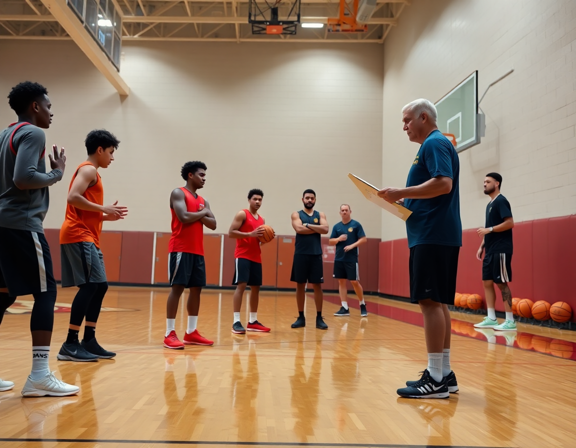 exercice basket pour grandir: plan serré sur les mains, le ballon et le coach pendant le drill.