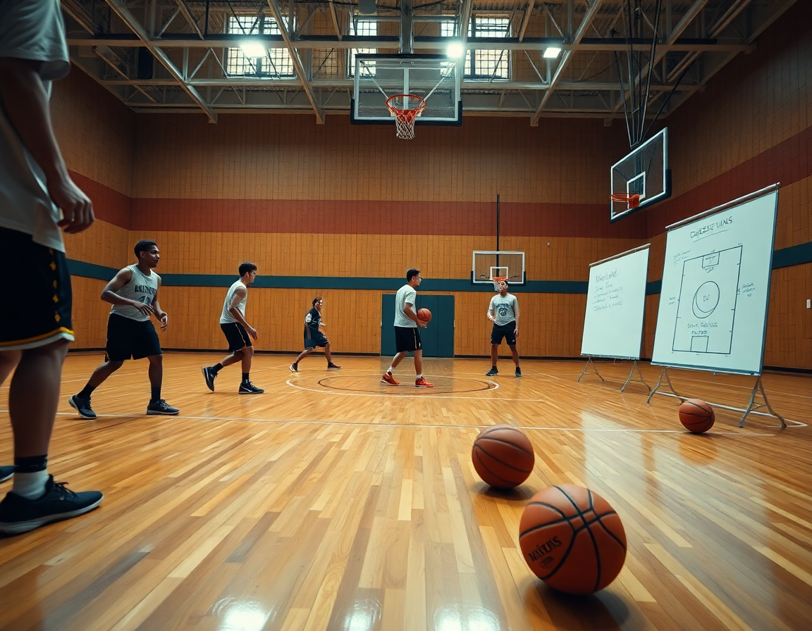 Gros plan sur les mains et le ballon pendant un drill d'exercice basket u13 pdf en action.