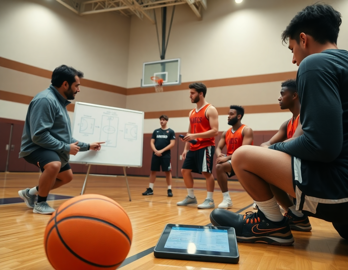 Analyse et pratique du jour : exercice contre attaque basket u13 en cours de séance.