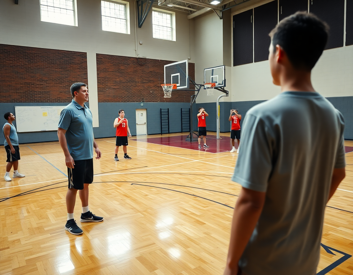 Coach évalue le meilleur panier selon les critères du coach sur le terrain.