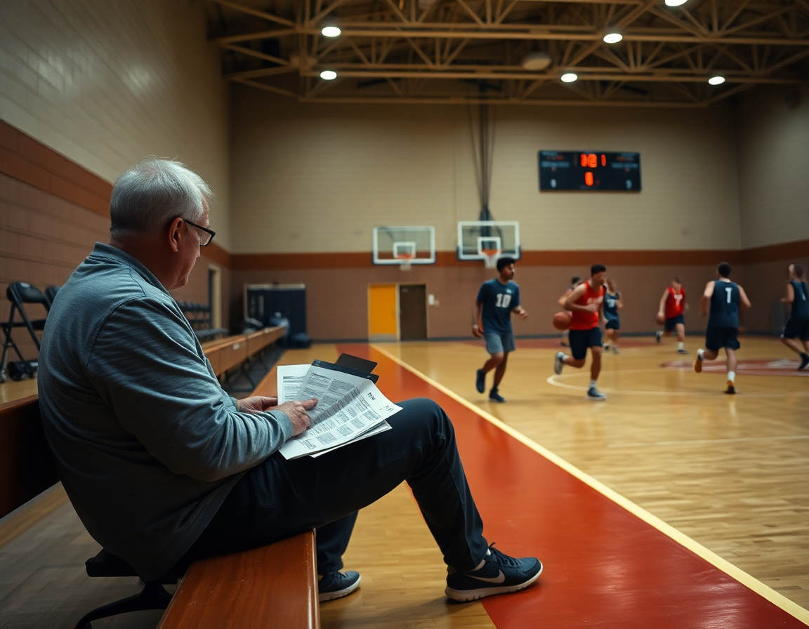 Rédiger des rapports de repérage pour optimiser l'utilisation du panier, assis au bord du terrain.
