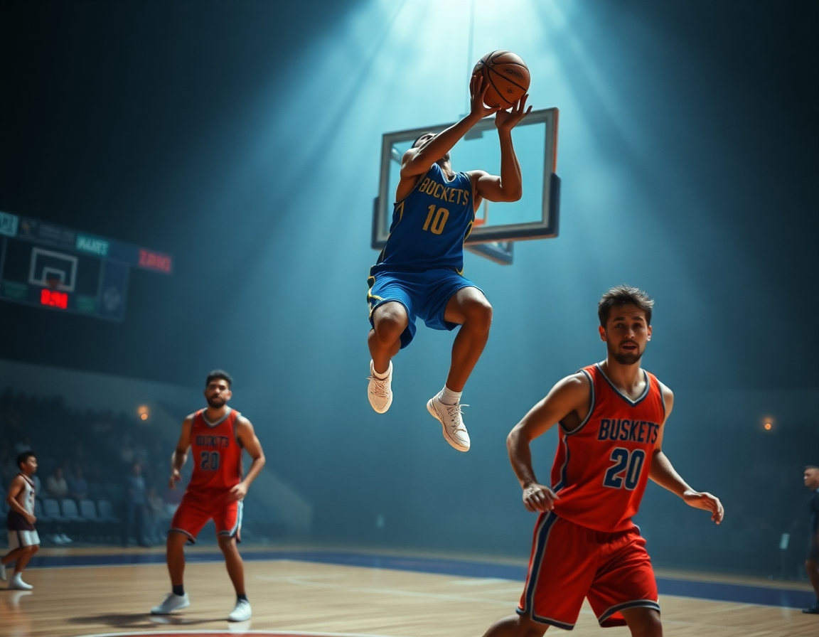 Allenatore che indica movimenti su lavagna mentre i giocatori seguono la spiegazione degli schemi basket.