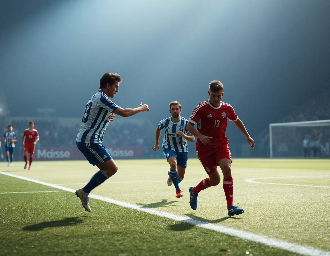 Scatto laterale: giocatori in transizione lungo la linea di fondo, allenatore indica i passi sulla lavagna.