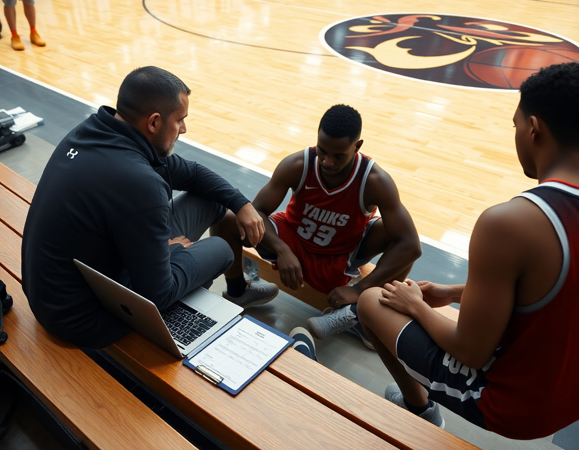 Scena di gestione video clip per il corso allenatore regionale in formazione basket.