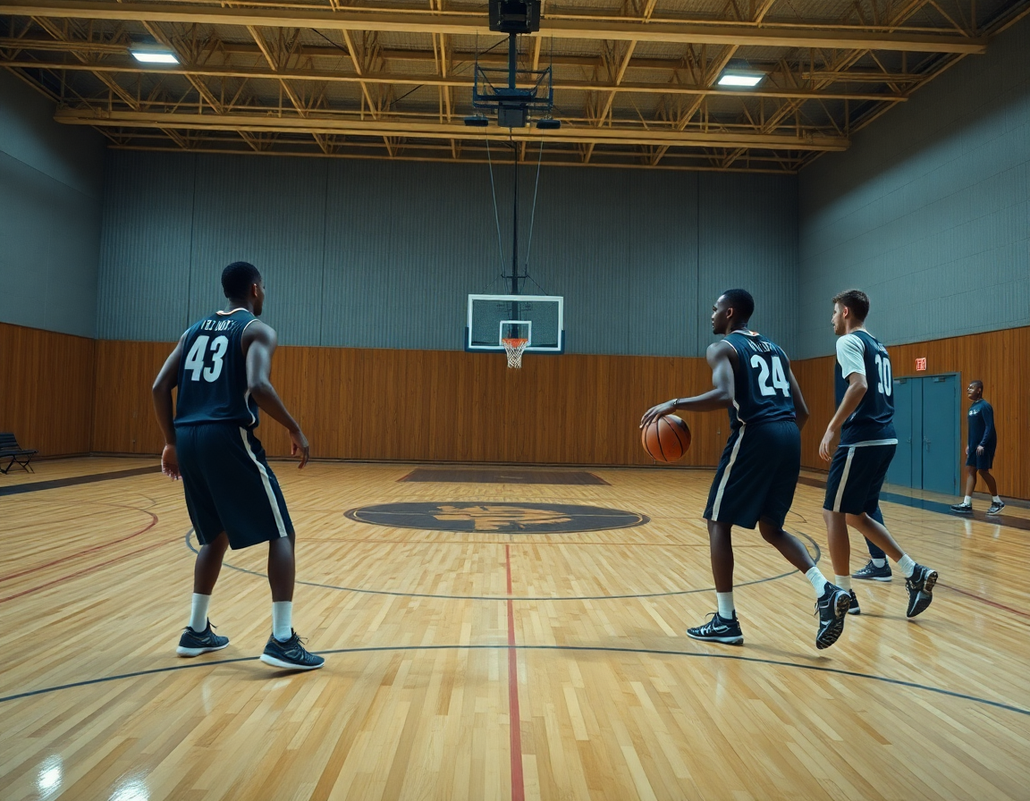 Difesa a zona basket 1 3 1 in palestra: rotazioni e passaggi in allenamento.