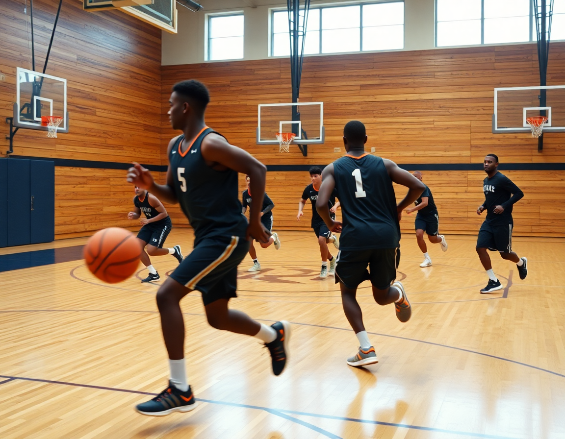 Dettaglio di un drill di basket per piano allenamento basket under 15 durante l'allenamento.