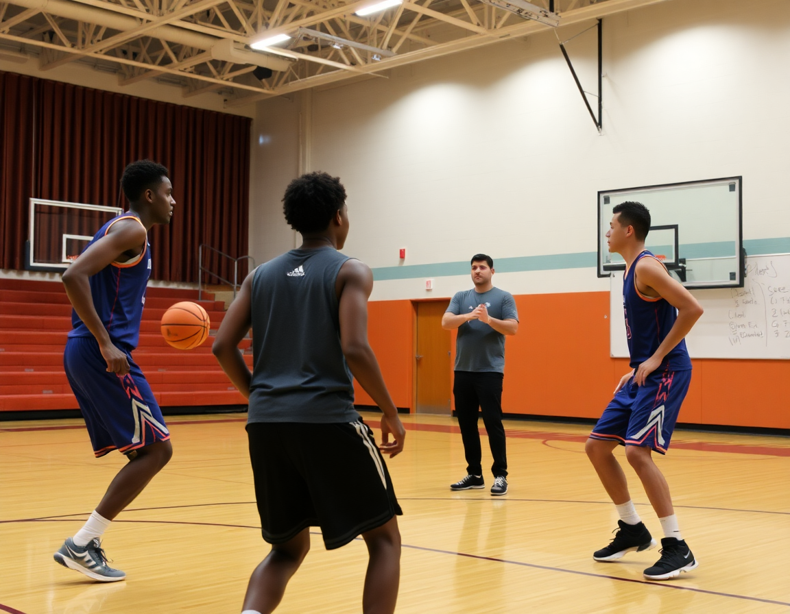 Nei drill, giocatori eseguono la schema basket doppia uscita contro difese diverse sul parquet.